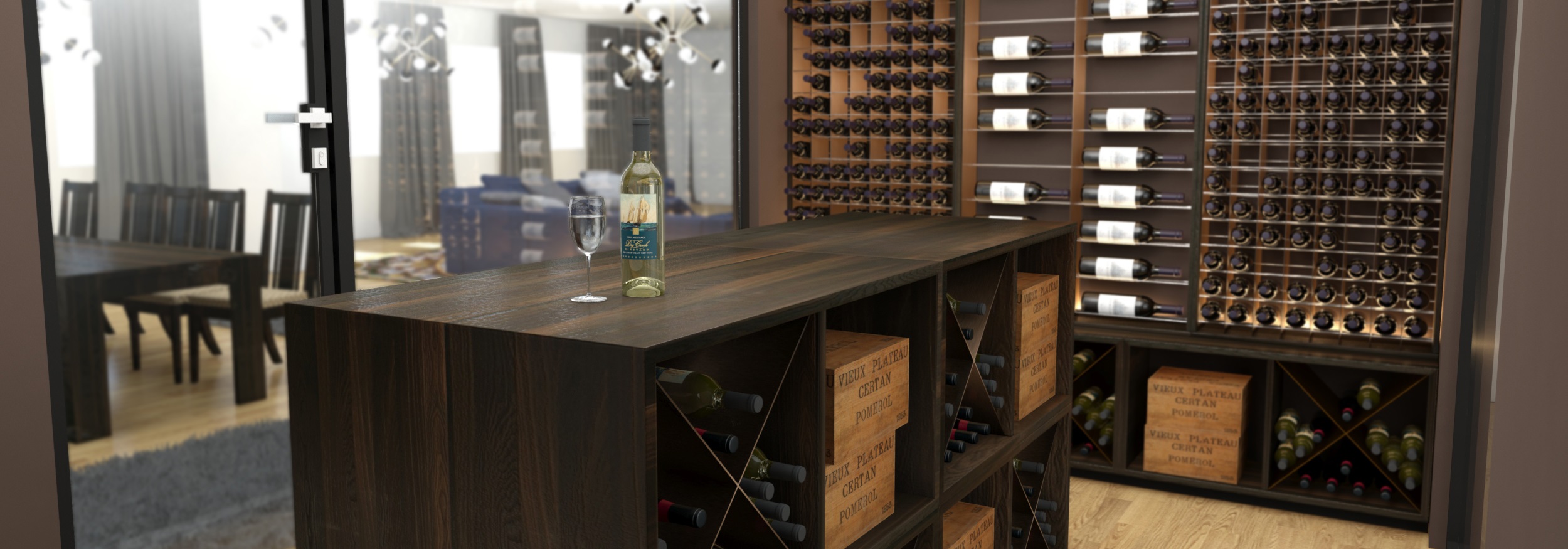Stanza del vino climatizzata